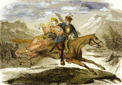 Maurice Beniowski, Hungarian Adventurer, Kidnapping the Daughter of the Governor on Horseback by Gerlier